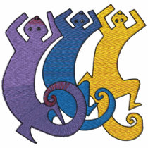 Three Amigo's embroidered shirts