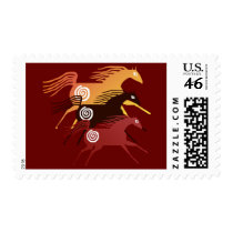 Three Ancient Horses  Postage