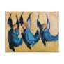 THREE ANGELS IN BLUE POSTCARD