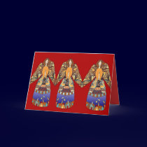 three angels with candle cards