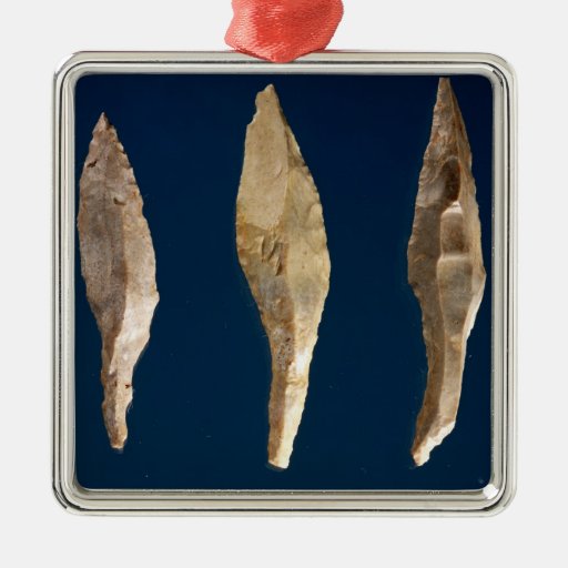 Three arrow heads christmas ornaments