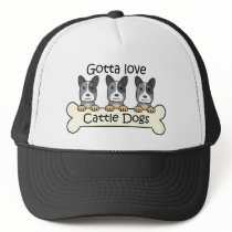 Three Australian Cattle Dogs hats