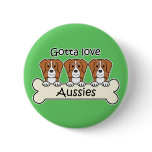 Three Australian Shepherds Pin