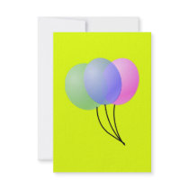 three balloons invitations