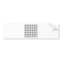 Three Bands Large Square - Black on White Bumper Stickers