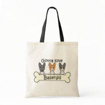 Three Basenjis Tote Bags