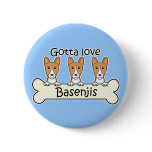 Three Basenjis Button