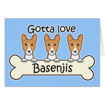 Three Basenjis Card