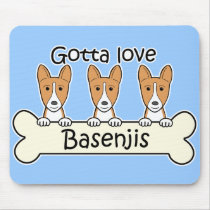 Three Basenjis Mouse Pads