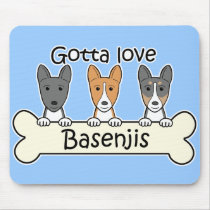 Three Basenjis Mouse Pads
