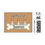 Three Basenjis Postage Stamp