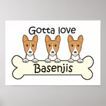Three Basenjis Print