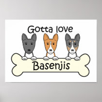 Three Basenjis Posters