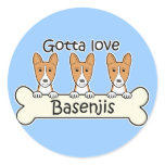 Three Basenjis Stickers