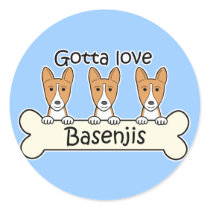 Three Basenjis Stickers