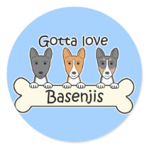 Three Basenjis Sticker