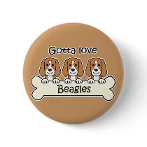 Three Beagles buttons
