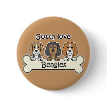 Three Beagles Button