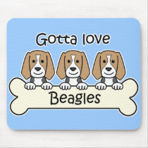 Three Beagles Mouse Mat