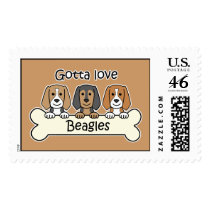 Three Beagles postage