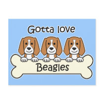 Three Beagles Postcards