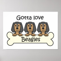 Three Beagles Poster