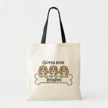 Three Beagles Tote Bag