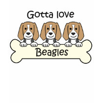 Three Beagles t-shirts by dogcartoons Three Beagles t-shirts