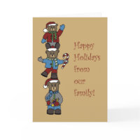 Three bears stacked card