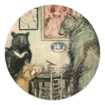 Three Bears Round Sticker