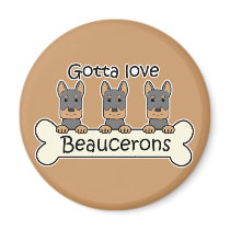 Three Beaucerons Refrigerator Magnets