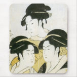 Three Beauties, Utamaro, 1790s Mousepad