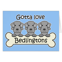 Three Bedlington Terriers cards by dogcartoons Three Bedlington Terriers cards