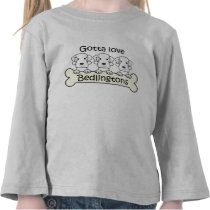 Three Bedlington Terriers t-shirts