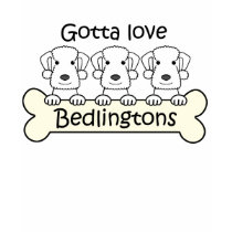 Three Bedlington Terriers t-shirts
