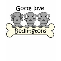 Three Bedlington Terriers t-shirts