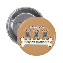Three Belgian Malinois Pins