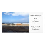 Three Benches after a Storm, Asbury Park, NJ Personalized Photo Card