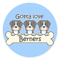 Three Bernese Mountain Dogs Sticker