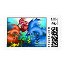 Three Bettas Stamp