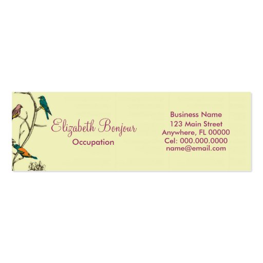 Three Birds Talking ~ Business Cards (front side)