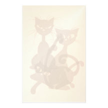 Three Black Cats stationary Customized Stationery