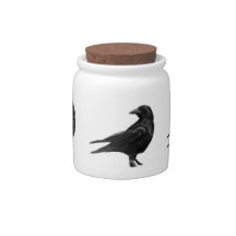 Three black crows candy jar