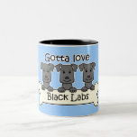 Three Black Labs Mugs