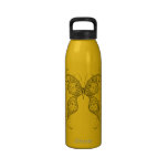 Three Black Lace Butterflies  Liberty Bottle Reusable Water Bottles