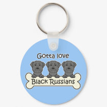 Three Black Russians keychains