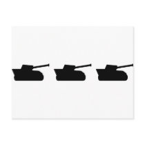 three black tanks icon postcards
