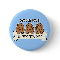Three Bloodhounds buttons by dogcartoons Three Bloodhounds buttons