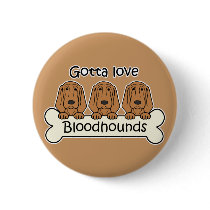 Three Bloodhounds buttons by dogcartoons Three Bloodhounds buttons