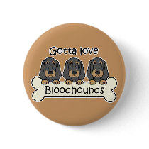 Three Bloodhounds buttons by dogcartoons Three Bloodhounds buttons